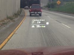 FIGURE 3. An active driving display with traffic sign recognition.