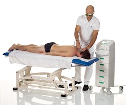 FIGURE 3. Mectronic Medicale’s laser therapy technology is based on a temperature-controlled, high-energy, adjustable multimode emission laser to enable modulation of the energy in a selective manner, creating a mix of wavelengths and emission modes; this allows specific pathological situations to be treated selectively, maximizing therapeutic results. FIGURE 3. Mectronic Medicale’s laser therapy technology is based on a temperature-controlled, high-energy, adjustable multimode emission laser to enable modulation of the energy in a selective manner, creating a mix of wavelengths and emission modes; this allows specific pathological situations to be treated selectively, maximizing therapeutic results.