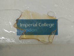 A tissue sample after treatment. A tissue sample after treatment.