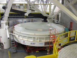 The LSST primary mirror includes an integrated tertiary mirror in its center.