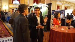 The exhibit hall featured demonstrations and products for biomedical device and systems development. The exhibit hall featured demonstrations and products for biomedical device and systems development.