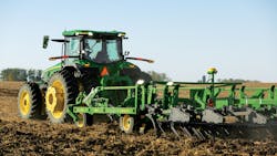 FIGURE 1. The 8R autonomous tractor is currently designed for soil tilling, which can free up farmers for more difficult tasks. FIGURE 1. The 8R autonomous tractor is currently designed for soil tilling, which can free up farmers for more difficult tasks.