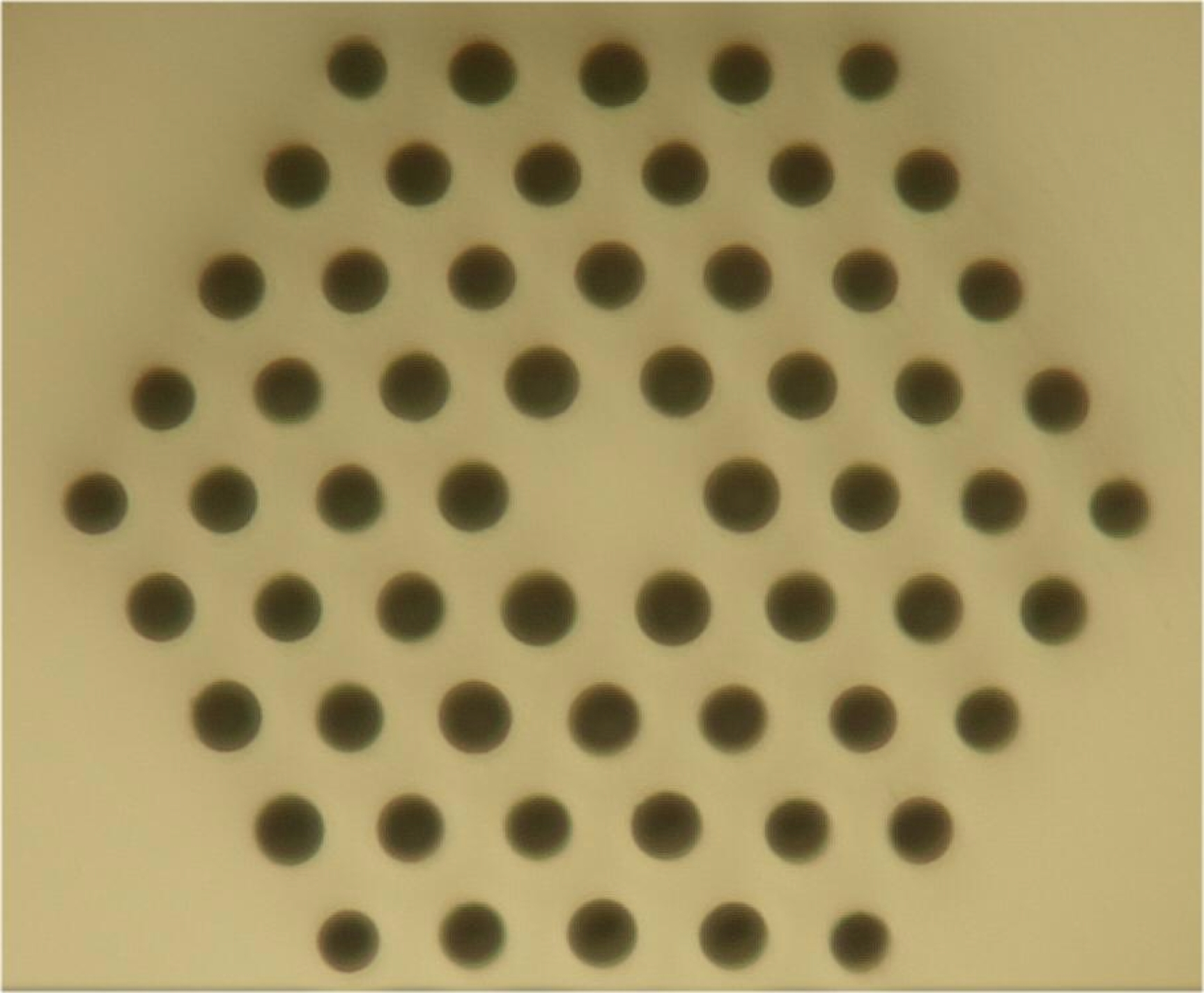 FIGURE 1. A single-mode microstructured polymer optical fiber (mPOF) has a core with a diameter of about 6 &micro;m and a loss less than 1 dB/m at a 650 nm wavelength.