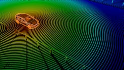 FIGURE 2. LiDAR technology is necessary for making sure that autonomous vehicles are detecting objects around them, like other cars on the road. FIGURE 2. LiDAR technology is necessary for making sure that autonomous vehicles are detecting objects around them, like other cars on the road.