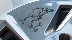 FIGURE 1. Conventional small-area laser processing of complex surfaces can lead to gaps in the finished design.