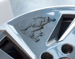 FIGURE 1. Conventional small-area laser processing of complex surfaces can lead to gaps in the finished design. FIGURE 1. Conventional small-area laser processing of complex surfaces can lead to gaps in the finished design.