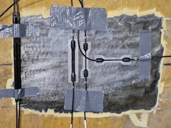 Installation of optical weldable sensors. Installation of optical weldable sensors.