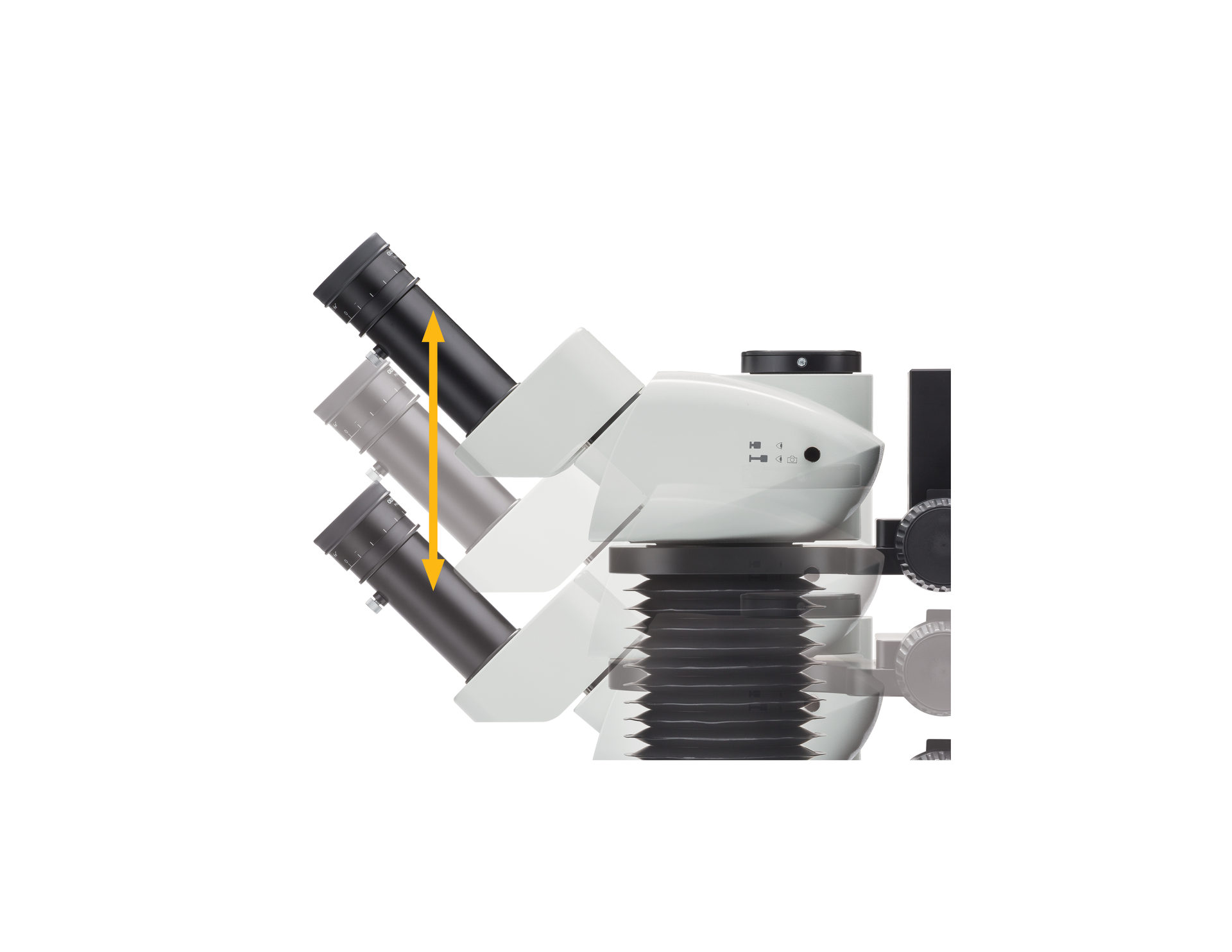 FIGURE 1. The Olympus eyepoint height adjuster can be adjusted from 30 to 150 mm, allowing users of any height to operate the scope comfortably.