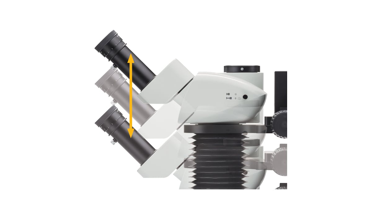 FIGURE 1. The Olympus eyepoint height adjuster can be adjusted from 30 to 150 mm, allowing users of any height to operate the scope comfortably.