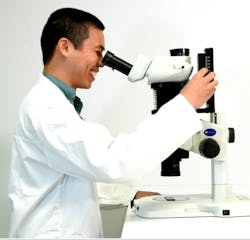 FIGURE 3. Users can easily adjust Olympus SZX microscopes for proper ergonomics.