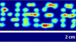 This image demonstrates the control that the Goddard-AOSense team has over the paths of atoms. In this demonstration, they manipulated the path to form the acronym, NASA.