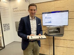 A quantum sensor can be an industry-grade product, as Q.ANT CEO Michael F&ouml;rtsch shows with his particle sensor.