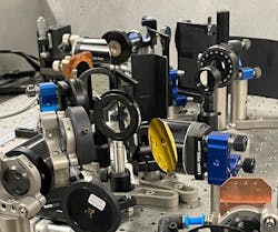 FIGURE 2. Overview of the compact terahertz generation and detection setup, which allows the team to stroboscopically detect the exact electric field waveform of the generated pulses. FIGURE 2. Overview of the compact terahertz generation and detection setup, which allows the team to stroboscopically detect the exact electric field waveform of the generated pulses.