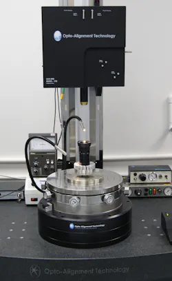 Opto Alignment Spindle Laser alignment station from Opto-Alignment measures individual lens ...