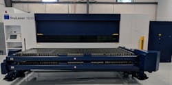 The TRUMPF TruLaser 1030 fiber laser cutting machine installed at OSH Cut. The TRUMPF TruLaser 1030 fiber laser cutting machine installed at OSH Cut.