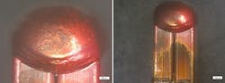 FIGURE 2. Welding of copper hairpins with a cross-section of 9.9 mm² each in approximately 250 ms. FIGURE 2. Welding of copper hairpins with a cross-section of 9.9 mm² each in approximately 250 ms.