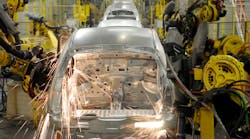 FIGURE 1. Lasers are often used for joining applications in automotive manufacturing. Monitoring of the laser system helps ensure consistent and high-quality joining processes. FIGURE 1. Lasers are often used for joining applications in automotive manufacturing. Monitoring of the laser system helps ensure consistent and high-quality joining processes.