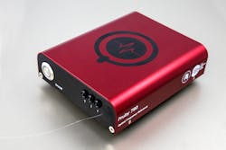 FIGURE 1. A palm-sized box houses a rubidium-based optical frequency reference with a stability of 10-12 in one second. FIGURE 1. A palm-sized box houses a rubidium-based optical frequency reference with a stability of 10-12 in one second.