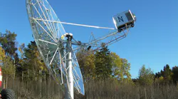 FIGURE 1. The Cleanergy (Göteborg, Sweden) dish system has a capacity of 11 kW electric power and may be used in standalone or other decentralized applications, as well as clusters with a capacity of up to several hundred megawatts. The parabolic concentrator reflects the incoming solar radiation onto a cavity receiver, which is located at the concentrator's focal point. FIGURE 1. The Cleanergy (Göteborg, Sweden) dish system has a capacity of 11 kW electric power and may be used in standalone or other decentralized applications, as well as clusters with a capacity of up to several hundred megawatts. The parabolic concentrator reflects the incoming solar radiation onto a cavity receiver, which is located at the concentrator's focal point.