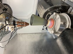 FIGURE 2. A hybrid component that combines dissimilar materials with dissimilar laser AM processes. FIGURE 2. A hybrid component that combines dissimilar materials with dissimilar laser AM processes.