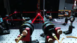 Spatial light modulator used to shape the structure of two photons to generated the desired quantum state.