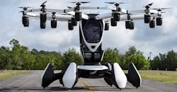 FIGURE 4. The U.S. Air Force AFWERX program conducted the military&rsquo;s first manned eVTOL flight at Hurlburt Field, FL, on May 3, 2022, using the Hexa from Lift Aircraft.