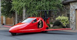 FIGURE 7. The three-wheeled, piloted, folding-wing Switchblade flying car from Samson Sky is taking pre-order sales for delivery of a kit in the coming months. A runway and some assembly required.