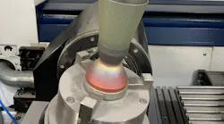 FIGURE 1. LMD processing of the 718 portion of the hybrid component.
