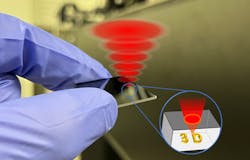 FIGURE 1. The team split the energy of infrared ultrafast pulses to form ultrafast bursts of less intense pulses to improve localization of excitation. By using “fast enough” bursts, they accumulate enough energy to cross the material modification threshold and add new functionalities inside semiconductor chips. FIGURE 1. The team split the energy of infrared ultrafast pulses to form ultrafast bursts of less intense pulses to improve localization of excitation. By using “fast enough” bursts, they accumulate enough energy to cross the material modification threshold and add new functionalities inside semiconductor chips.
