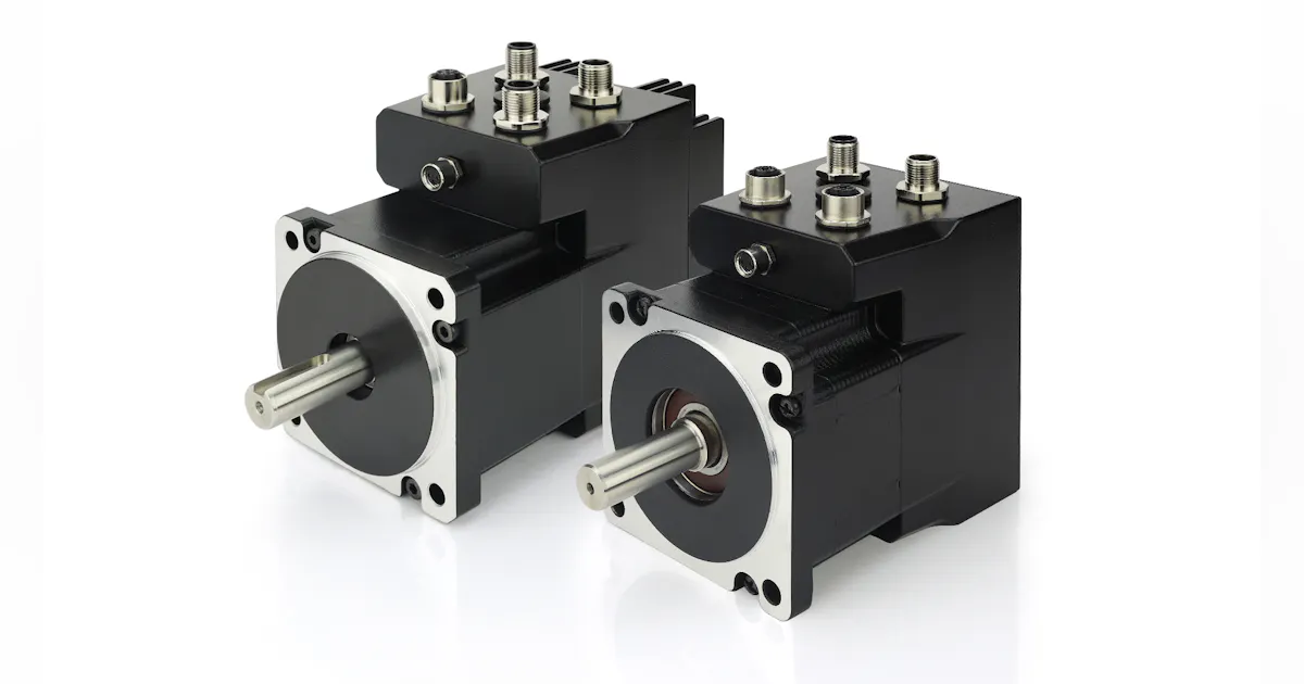 Integrated motor with multi-turn encoder features 942 W power rating ...