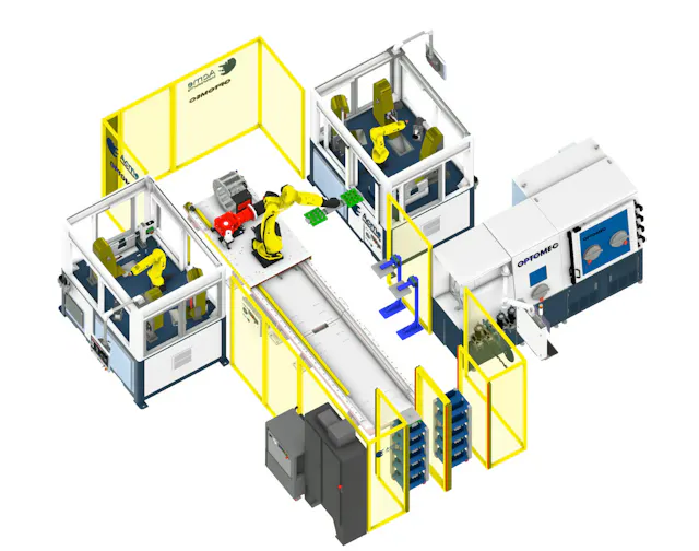 Additive manufacturing work cell uses directed-energy deposition ...
