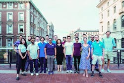 FIGURE 1. Michal Lipson (center) and her Nanophotonics Group, including Mateus Corato-Zanarella (front row, third from left). FIGURE 1. Michal Lipson (center) and her Nanophotonics Group, including Mateus Corato-Zanarella (front row, third from left).