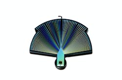 FIGURE 1. The PEACOQ quantum detector is made of 32 niobium nitride superconducting nanowires on a silicon chip, which enables high count rates with high precision (~80%). FIGURE 1. The PEACOQ quantum detector is made of 32 niobium nitride superconducting nanowires on a silicon chip, which enables high count rates with high precision (~80%).