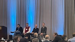 (L-R) David Piehler, Peter Winzer, Michael Lebby, and Robert Blum addressed the manufacturing plans of photonic integrated circuits (PICs) by semiconductor fabs and how the photonics industry can transfer their processes to the semiconductor industry during their panel discussion at the Laser Focus World Executive Forum. (L-R) David Piehler, Peter Winzer, Michael Lebby, and Robert Blum addressed the manufacturing plans of photonic integrated circuits (PICs) by semiconductor fabs and how the photonics industry can transfer their processes to the semiconductor industry during their panel discussion at the Laser Focus World Executive Forum.