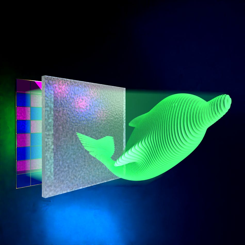 FIGURE 1. Ultrahigh-density multiplane projection illustration of a dolphin. 3D-SDH is a new method for dynamic projection of 3D objects onto ultrahigh-density successive planes. Packing more details into a 3D image may enable more realistic representations for use in VR, 3D printing, and holographic-based optical encryption.