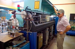 Dr. Jorge Ramos-Grez and the Oerlikon 3.5 kW CO2 used for welding and cladding applications at LATIL in Pontificia Universidad Católica de Chile. Dr. Jorge Ramos-Grez and the Oerlikon 3.5 kW CO2 used for welding and cladding applications at LATIL in Pontificia Universidad Católica de Chile.