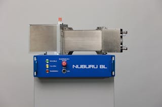 FIGURE 3. BL laser and beam expander for free-space integration with industrial scanners.