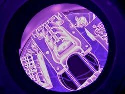 FIGURE 1. A plasma is a quasineutral medium of charged particles (i.e., ions and electrons), but also typically some admixture of neutral atoms and/or molecules. Their characteristic typical glow is caused by radiation emission of excited species. (Courtesy of RÜBIG) FIGURE 1. A plasma is a quasineutral medium of charged particles (i.e., ions and electrons), but also typically some admixture of neutral atoms and/or molecules. Their characteristic typical glow is caused by radiation emission of excited species. (Courtesy of RÜBIG)
