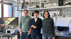 FIGURE 1. Co first-authors Anthony White (left) and Geun Ho Ahn (center) joined their graduate advisor, Jelena Vučković, professor of electrical engineering at Stanford's Ginzton Laboratory, in developing an integrated passive nonlinear optical isolator based on ring resonators. FIGURE 1. Co first-authors Anthony White (left) and Geun Ho Ahn (center) joined their graduate advisor, Jelena Vučković, professor of electrical engineering at Stanford's Ginzton Laboratory, in developing an integrated passive nonlinear optical isolator based on ring resonators.