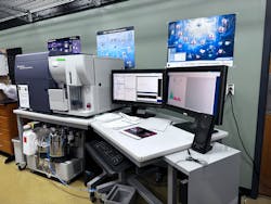 Arkansas State University uses lasers to measure the physical characteristics of cells with a flow cytometer. Arkansas State University uses lasers to measure the physical characteristics of cells with a flow cytometer.