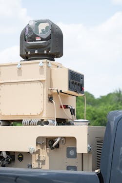 FIGURE 1. The U.S. Air Force’s 10 kW palletized laser weapon, known as H4. FIGURE 1. The U.S. Air Force’s 10 kW palletized laser weapon, known as H4.
