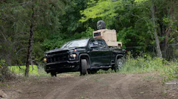 Raytheon developed the H4, a palletized 10 kW high-energy laser weapon system that fits in the back of a pickup, for the U.S. Air Force.