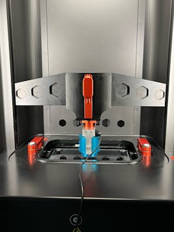 FIGURE 2. The measurement device is mounted with a bracket to measure the laser beam. FIGURE 2. The measurement device is mounted with a bracket to measure the laser beam.