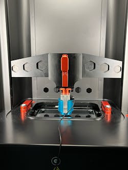 FIGURE 2. The measurement device is mounted with a bracket to measure the laser beam. FIGURE 2. The measurement device is mounted with a bracket to measure the laser beam.