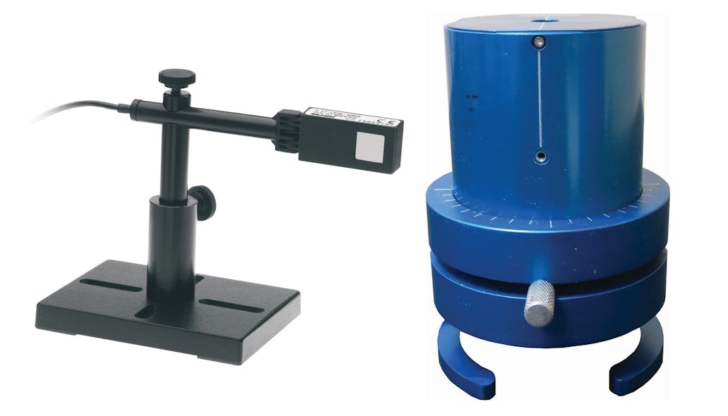 FIGURE 4. Axtra3D relies on the combination of scanning-slit profiler (left) and circular geometry photodiode sensor (right) for accurate, repeatable measurements.