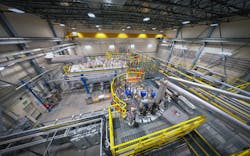 This cryoplant cools helium to 2 kelvins (colder than outer space), which is then used to cool an LCLS accelerator cryogenic module to achieve superconducting capacity. This cryoplant cools helium to 2 kelvins (colder than outer space), which is then used to cool an LCLS accelerator cryogenic module to achieve superconducting capacity.