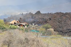FIGURE 1. Cooled lava becomes blocks, sometimes as large as houses. FIGURE 1. Cooled lava becomes blocks, sometimes as large as houses.