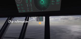 FIGURE 3. Superimposed AR navigation details shown on a ship bridge.