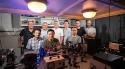 FIGURE 1. Group in the lab: Prof. Elad Koren, Dr. Assael Cohen, Dr. Vladimir Kleiner, Chieh-li Liu, Prof. Erez Hasman, Dr. Kexiu Rong, Dr. Xiaoyang Duan, Vladi Gorovoy, and Dror Reichenberg.
