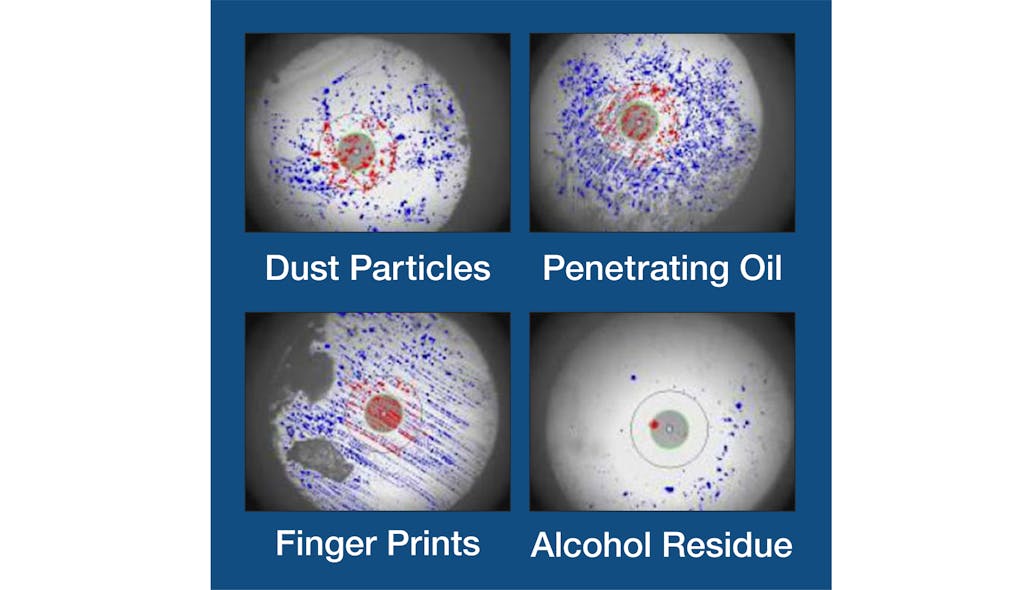 Microscopic dust, oils, or other contaminants on fiber ends or along the cable length can severely degrade performance.